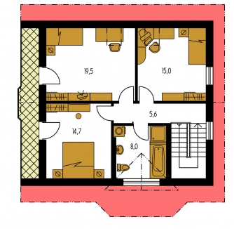 Floor plan of second floor - KLASSIK 108